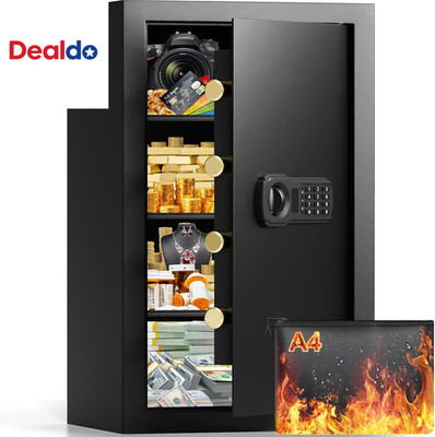 27.56'' Tall Fireproof Safe Box, 6.1 Cuft Home Safety Box with Fireproof Waterpr