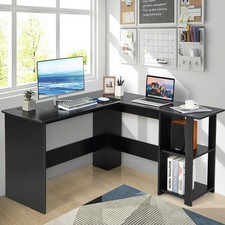 L-Shaped Corner Computer Desk PC Table Writing Desk Workstation Home Office
