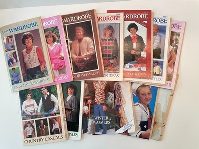 Lot of Annie's Wardrobe Knit & Crochet Patterns Issues 3-15, one binder included