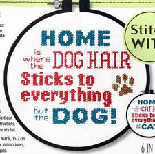 Dimensions Counted Cross Stitch Kit - Pet Hair - cat or dog funny NIP