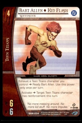 2004 VS Systems U.D. DC Origins 1st Edition Bart Allen - Kid Flash #DOR-034