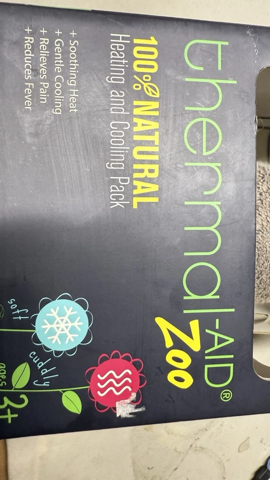 NIB Thermal-Aid Zoo Hippo Heating Cooling Pack 100% Natural Therapy Plush Toy - Image 3 of 4