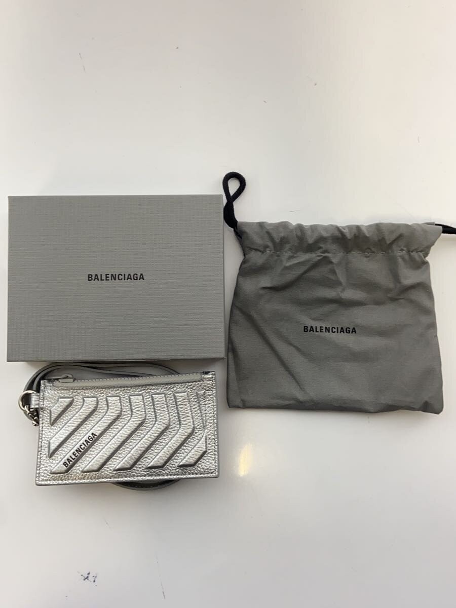 BALENCIAGA SLV Plain Card Case for Men, 6834252103I, Grained Leather Coin and Ca thumbnail 9