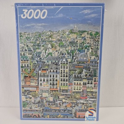 Schmidt 3000 Piece Paris Jigsaw Puzzle Zenner 46'' x 33'' Sealed, W Germany 02683