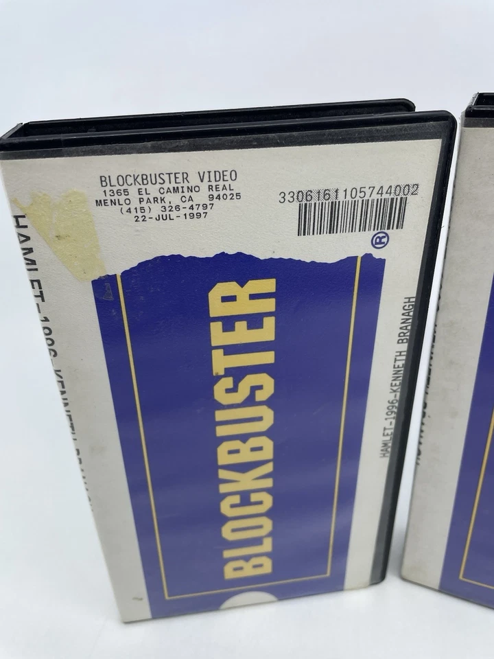 Blockbuster Video Hamlet 1&2 VHS Clamshell Rental Case Movie Rare HTF Vintage Foto 3 de 4