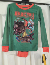 Jurassic World Boys Dinosaur Long Sleeve Shirt and Pants Pajama Set Size 6