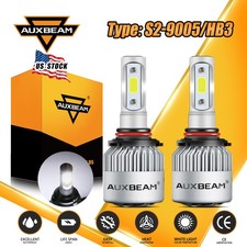 AUXBEAM LED Headlight Kit 9005 HB3 9140 9145 72W 6500K 8000LM Fog Bulb High Beam