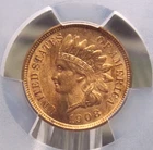 1908 Indian Head Cent Penny 1c PCGS MS64 RD #805 *RED* BU Uncirculated ECC&C Inc