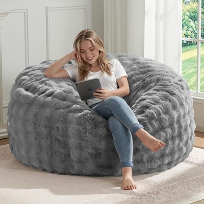 Bean Bag Chair 4FT Plush Lounger Beanbag with Filler No Assembly Giant Bean Bag
