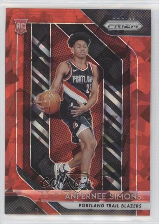 2018-19 Panini Prizm Red Ice Prizm Anfernee Simons #61 0r4