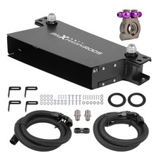 7-Reihen Ölkühler Universal Kit AN10 Anschluss mit Thermostat 73-83 Grad