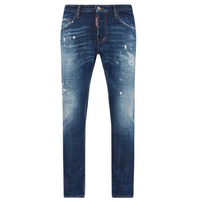 Dsquared2 Skater Jean Paint Splatter Blue Jeans�