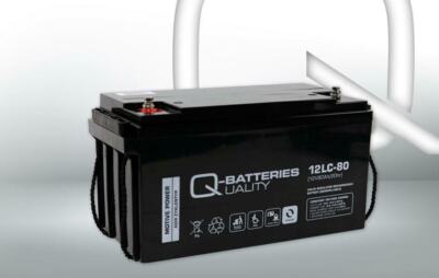 Versorgerbatterie Solarbatterie Zyklenbatterie Q-Batteries 12LC-80 AGM 12V 80Ah
