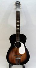 Vintage 60's Harmony Stella Parlor Acoustic Guitar Sunburst W/chipboard Case Usa