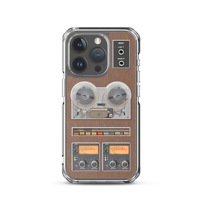 Reel to Reel Tape Deck Retro Look Case for iPhone 16 15 14 13 Pro Max Mini
