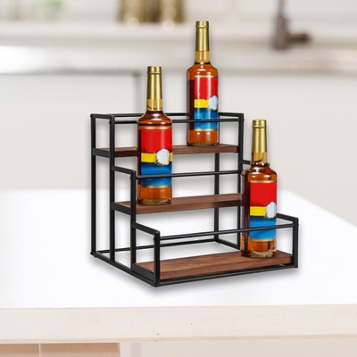 Kaffeesirup Organizer Regal 3 Ebenen Gewürzregal für Tischplatte Kaffeebar Speisekammer