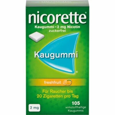 PHARMA GERKE ARZNEIMITTELVERTRIEBS GMBH NICORETTE 2 mg freshfruit Kaugummi 105 St PZN07274663