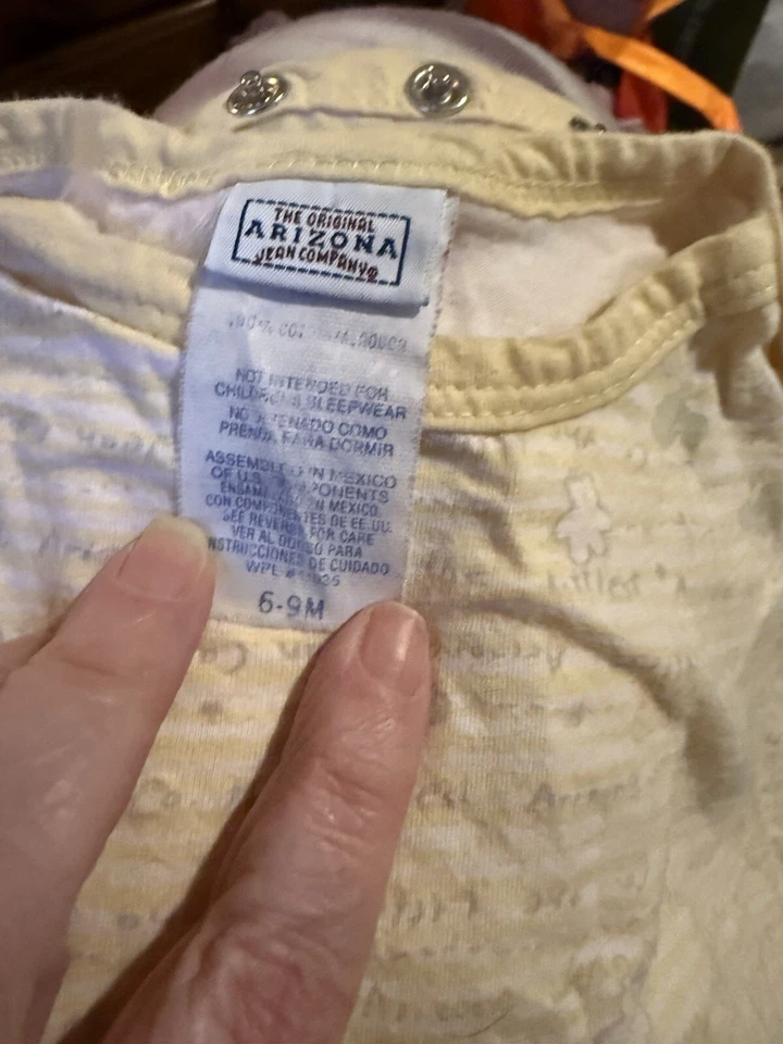 Traje de bebé vintage Arizona amarillo con patos y osos - 1998 Foto 2 de 2