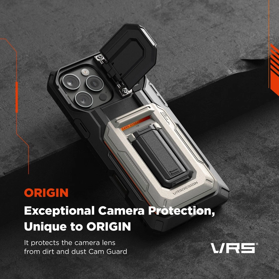 For iPhone 16 Series Case VRS Design [Origin] Semi Auto Card Wallet & Kickstand - Image 4 of 4