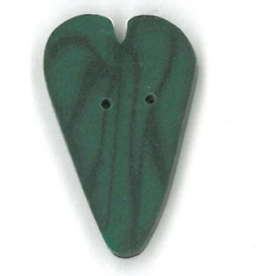 Green Velvet Heart 3339 Buttons by Just Another Button Company