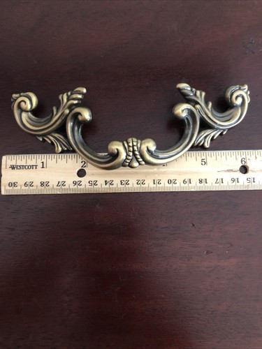 Vintage look Belwith Brass French Provincial Drawer Pull Handles Gold NEW - Picture 3 of 6