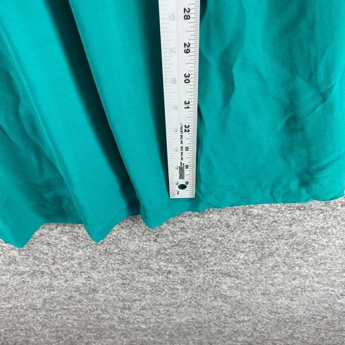 New H&M Sundress Women 14 Green Midi Sequin Round Neck Short Sleeve Casual - Picture 6 of 10