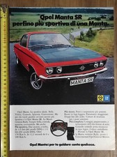 Pubblicità vintage 1971 Opel Manta SR rally General Motors auto d'epoca réclame
