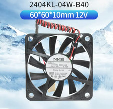 NMB 2404KL-04W-B40 6010 12V 0.25A 6 Cm Ultra-thin 2-wire Chassis Cooling Fan