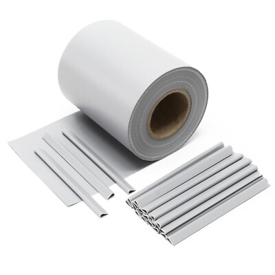 Sichtschutz Streifen 35mx19cm grau PVC 450g/m² 20 Clips Zaunfolie Zaunschutz