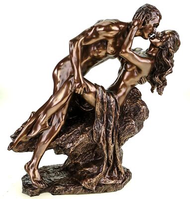Die Liebenden Love on the Rock Akt bronziert Figur Skulptur by Veronese Erotik
