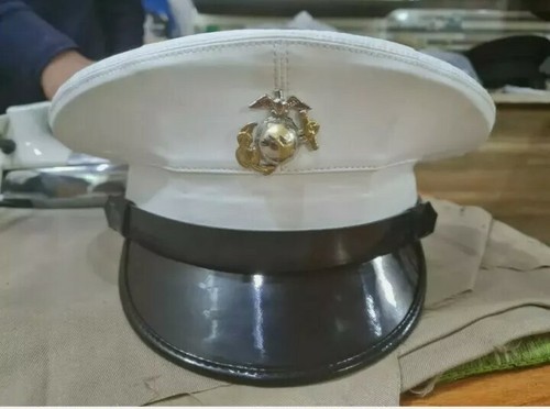 USMC Dress blues marine hat - With 