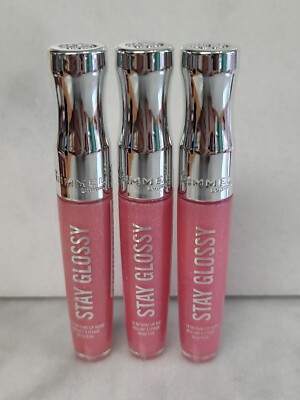 3 -Rimmel London 6hr Stay Glossy  Lip Gloss 140 Flower Power 0.18 oz