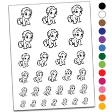 Cute Crawling Baby Temporary Tattoo Water Resistant Set