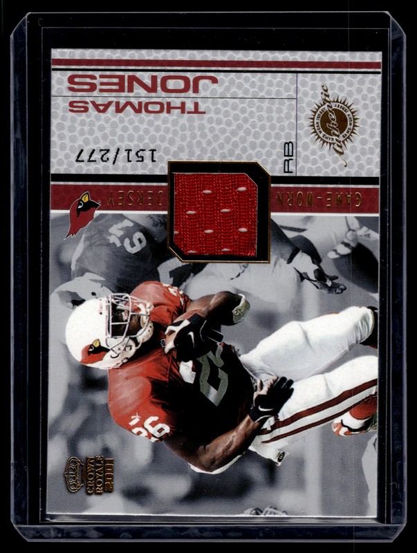 Thomas Jones 2001 Crown Royale Game Used Jersey Card /277 #1