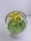 Vintage James Alex Yellow & Orange Flower and Multi Green Paperweight-Large — photo 2