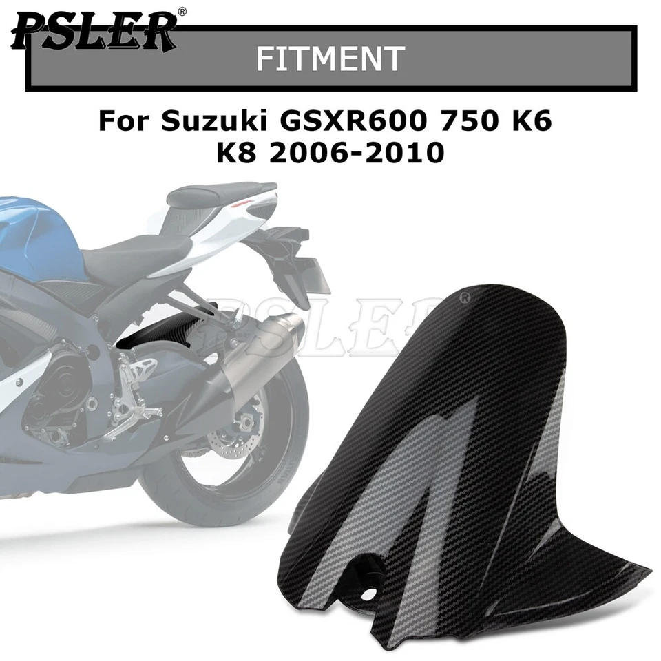 Rear Fender Mudguard Tire Hugger for Suzuki GSXR600 750 K6 K8 2006-2010 (Carbon) Foto 4 de 4