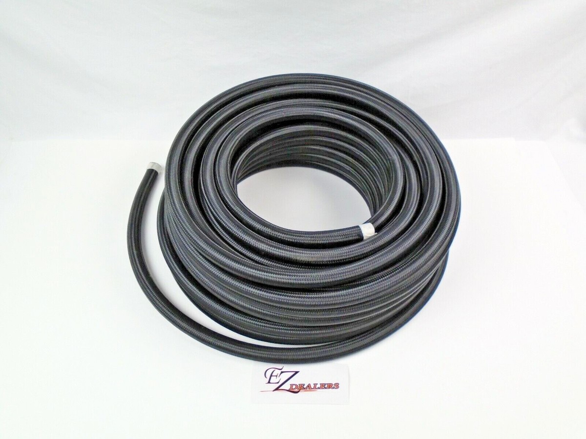 1m X 16AN PTFE Teflon Braided Oil Hose In Black Nylon Coverred Hose AN16 Fuel Oi