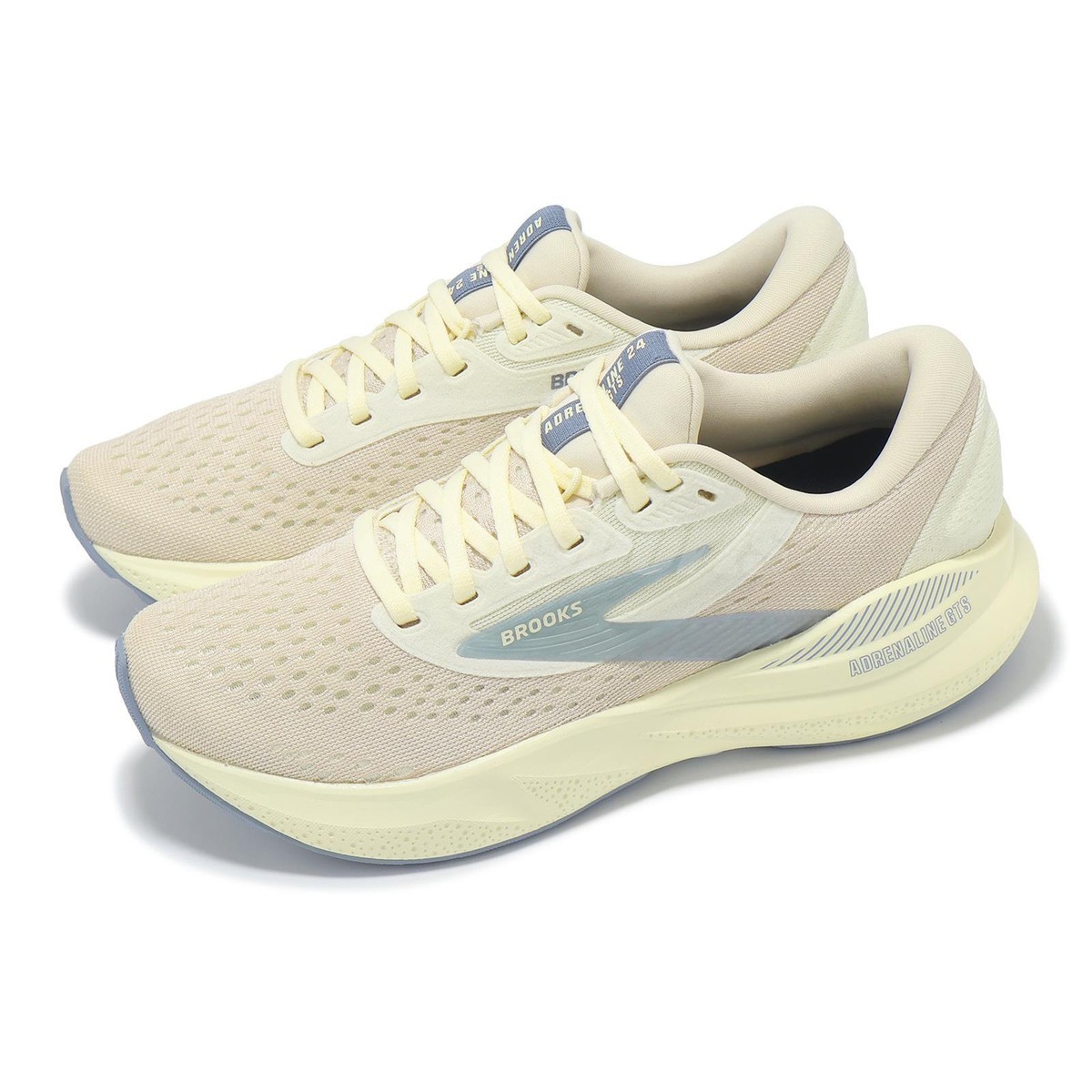 Brooks Adrenaline GTS 24 Almond Peach Blue Women Running Shoes