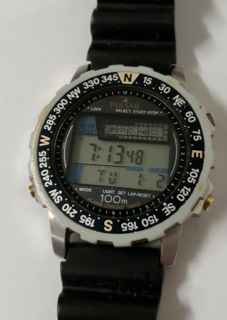 how to set pulsar digital watch