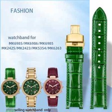 Fashion notched cowhide watch strap for Michael kors watch MK6985 6986 MK2425