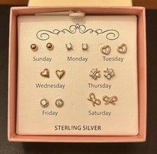    Beautiful Macy's Sterling Silver Children's Earrings Spring Theme