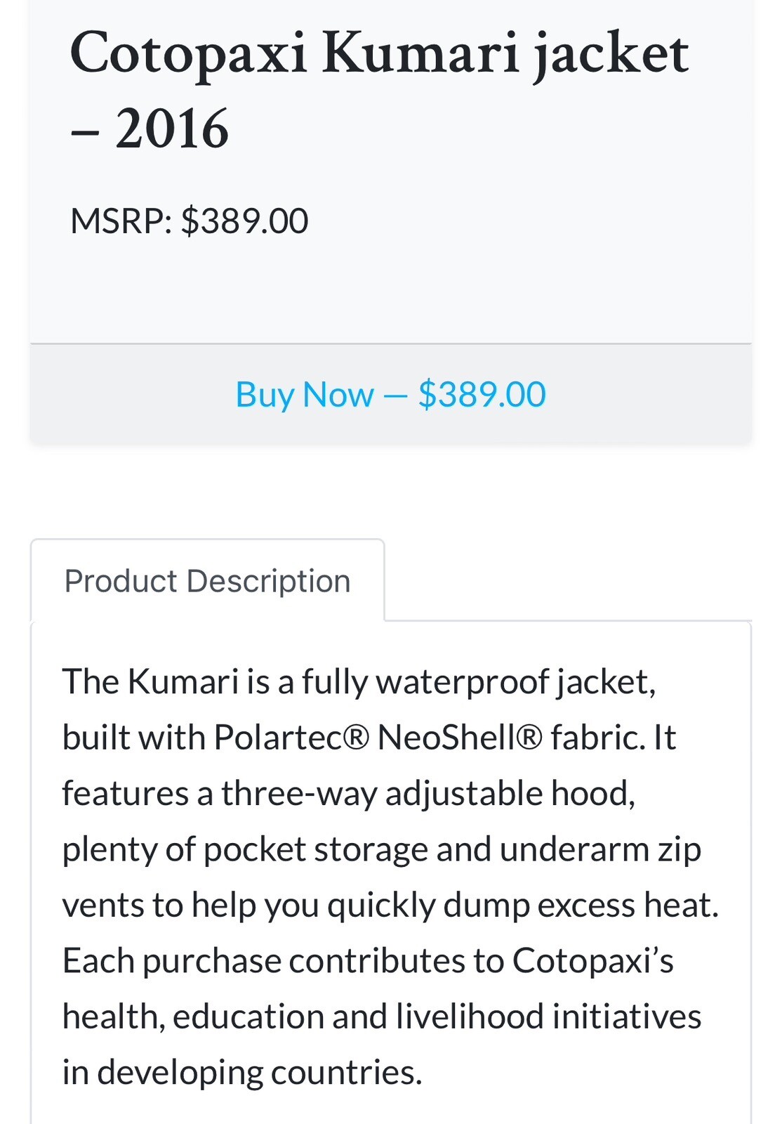 Cotopaxi Kumari Ski Jacket Technical Shell Polart… - image 20