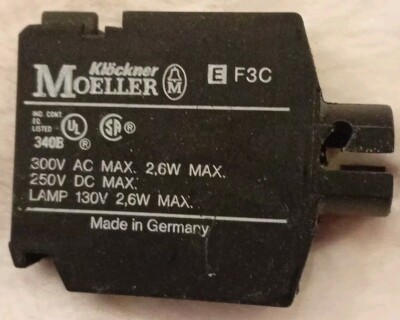 Klöckner Moeller Kontaktelement E F3C Lampenfassungselement, unbenutzt,Preis/St.