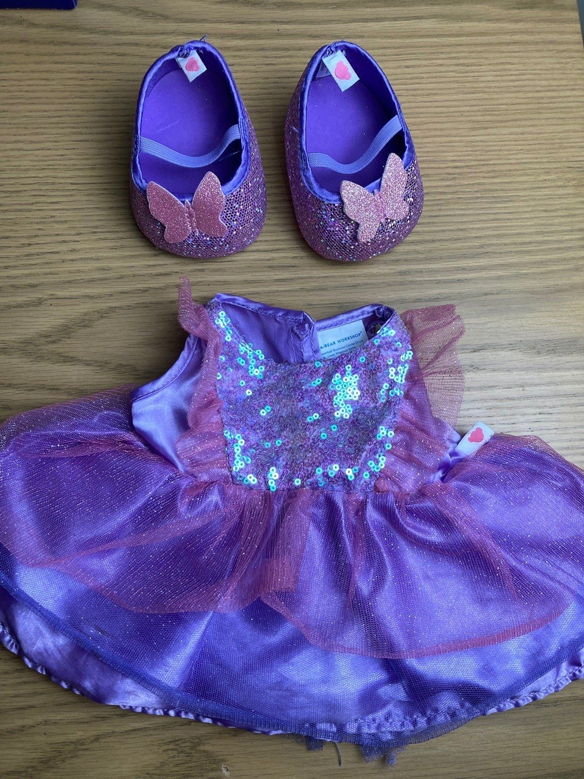 Build a Bear Purple Fairy Dress and Shoes