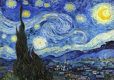 1689 - Starry Night by Vincent van Gogh - Giclee Fine Art Print