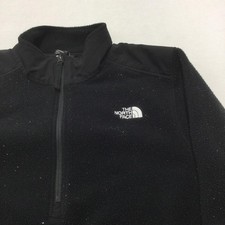The North Face Jacket Mens Medium Black Polartec Fleece 1/4 Zip Pockets Outdoor