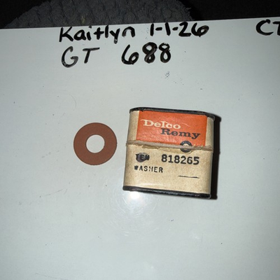 #ad 1 NOS Delco GM 818265 Leather Thrust Washer Vintage Item Sold Individually $6.99
