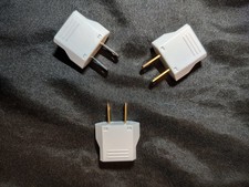 2 Pack European To Us Plug Adapter, EU To US Adapters, Europe To Usa White