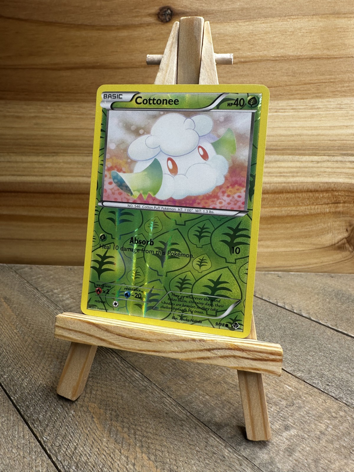 Pokemon Emerging Powers Reverse Holo Cottonee #9/98 Lightly played