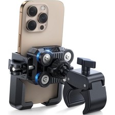 Motorcycle Phone Mount Holder - Dual Vibration Dampener Not Block Camera Bike